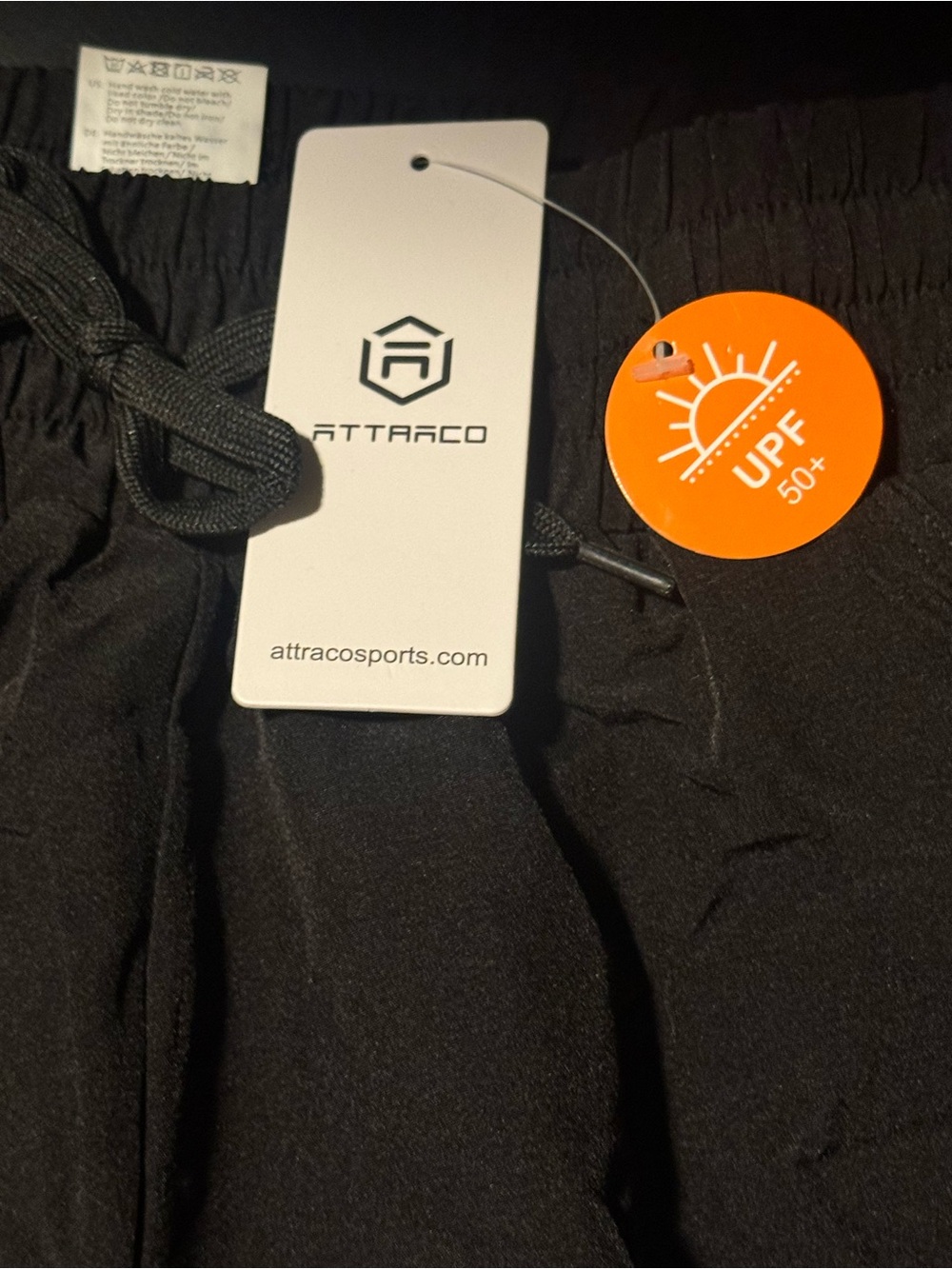Black Women's Drawstring Shorts 🩳Size Small NWT SPF 50 - Picture 3 of 3